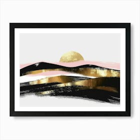 Gold And Black Canvas Print 71 Art Print