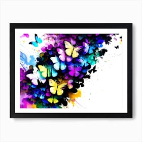 Abstract Butterflies - Abstract Stock Videos & Royalty-Free Footage Art Print