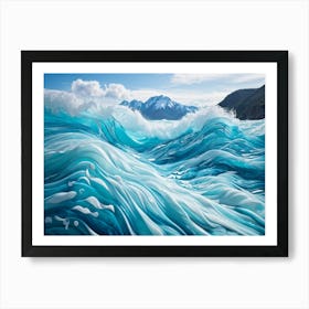 Abstract Ocean Scene At A Tropical Glacier Under Bright Daylight Nature Inspired Ripples Forming In 2 1 Art Print