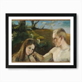 Adam And Eve, 1897, By Magnus Enckell Art Print