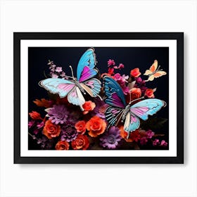 Bouquet Of Butterflies Art Print