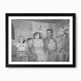 Mr And Mrs, Jack Whinery And Their Five Children In Their Dugout, Pie Town, New Mexico, Mr, Whinery Had Worked On Art Print