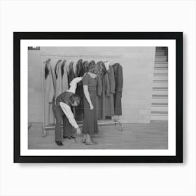 Untitled Photo, Possibly Related To Measuring Girl For A Coat In Cooperative Garment Factory At Jersey Homesteads, Art Print