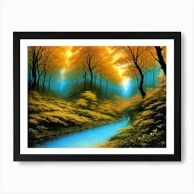 River In The Forest 4 Art Print