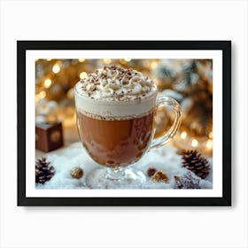 Christmas Latte Art Print