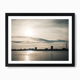 Sunset Rowing Art Print