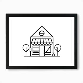 Business Store Line Icon Vector Illustration 1 Art Print