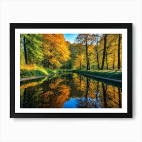 Serene Autumn Reflections 40 Poster