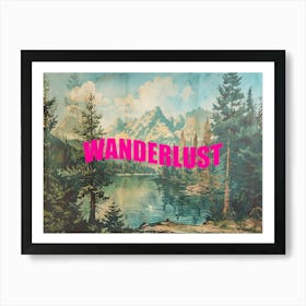  Pink Wanderlust Poster Vintage Retro Woods 3 Art Print