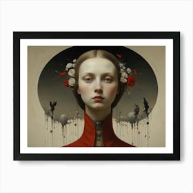 'The Woman In Red' Art Print