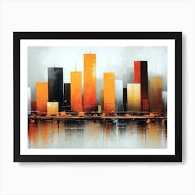 Abstract Cityscape painting 5 Art Print