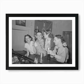 Youngsters In A Bar At Mogollon, New Mexico By Russell Lee Art Print