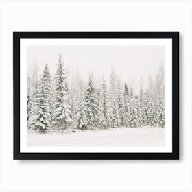 Rustic Winter Forest Art Print