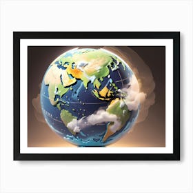 Earth Globe Stock Videos & Royalty-Free Footage Art Print