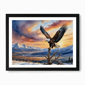 The Eagle's Noble Glory Bald Eagle Art Print