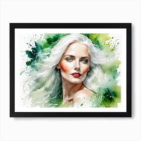 Watercolor Of A Woman 3 Art Print