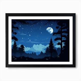 Night Landscape Art Print 1 Art Print