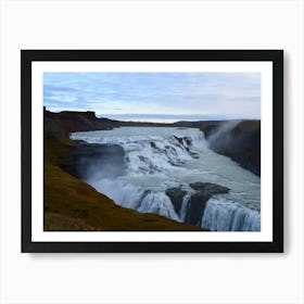 Gullfoss Waterfall Art Print