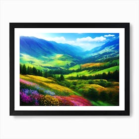 Beautiful Mountain Landscape Art Print