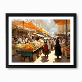 Market In Paris Art Print