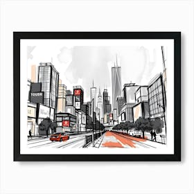 New York City Sketch 1 Art Print