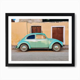 Green Car In Sicily Art Print
