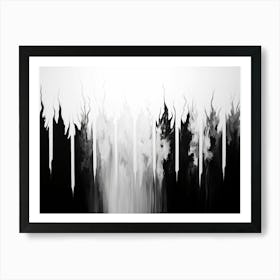 Spectrum Of Emotions Abstract Black And White 8 Art Print