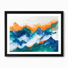 Abstract Mountain Painting 8 Art Print