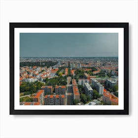 Top view Milan, Italy, Lombardy. Art Print