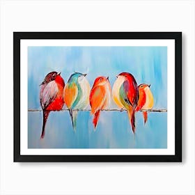 Birds On A Wire 1 Art Print