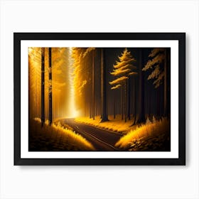 Road In The Forest 1 Art Print