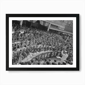 Southwestern University Band With Instruments At National Rice Festival, Crowley, Louisiana By Russell Lee Art Print