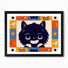 Cheeky Cat Art Print