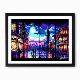 Prism Night Scene - Night In The City Art Print