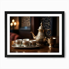 Arabic Tea Set Art Print