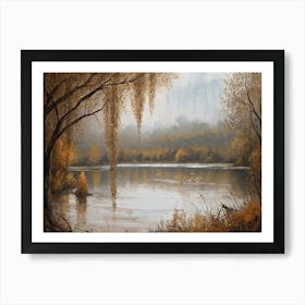 Autumn By The Lake Art Print