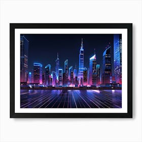 Futuristic Cityscape 2 Art Print