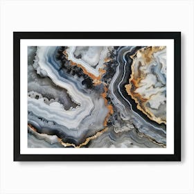 Gray agate Art Print