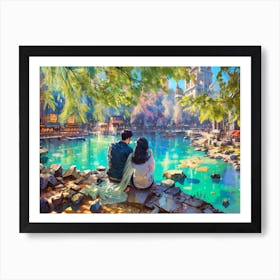 Couple Looking At The Nature Art Print