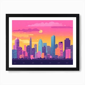 Singapore Skyline Art Print