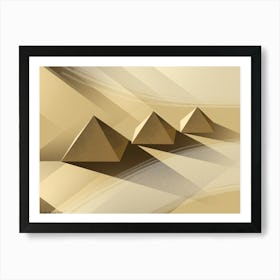 Golden Pyramids Art Print