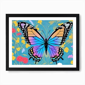 Butterfly In The Garden 2 Art Print