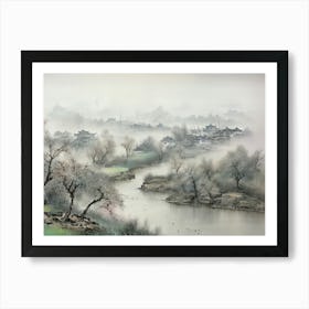 Chinese Landscape Painting 21 Art Print