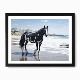 A Horse Oil Painting In Bondi Beach, Australia, Landscape 3 Art Print