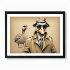 Detective Goose Art Print