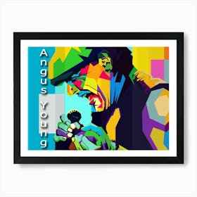 Angus Young Rock Singer Pop Art WPAP Art Print