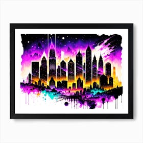 City Skyline 2 Art Print