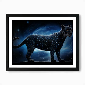 Black Jaguar Art Print