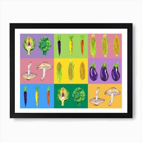 Vegetable Pop Art Art Print