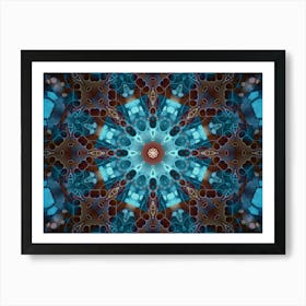 Abstraction Blue Star 6 Art Print